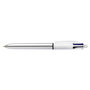 Voir la diapositive 2 : BIC Stylo bille 4 couleurs rétractable pointe moyenne Shine Metallic argent