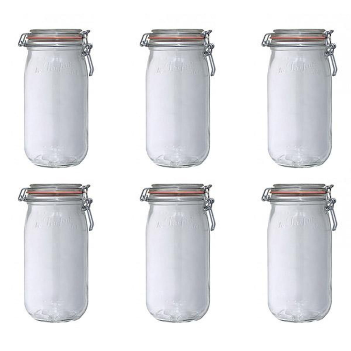 Le parfait Lot de 6 bocaux en verre 1.5l - 900508