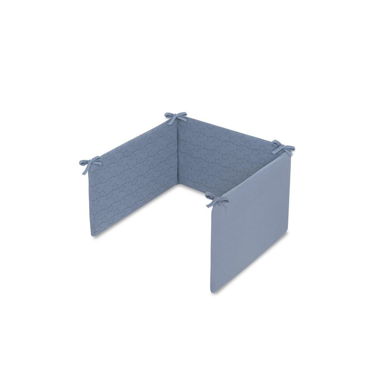 INTERBABY Parure de lit 2 Pcs. Cotton Musseline Estrellas Bleu Foncé