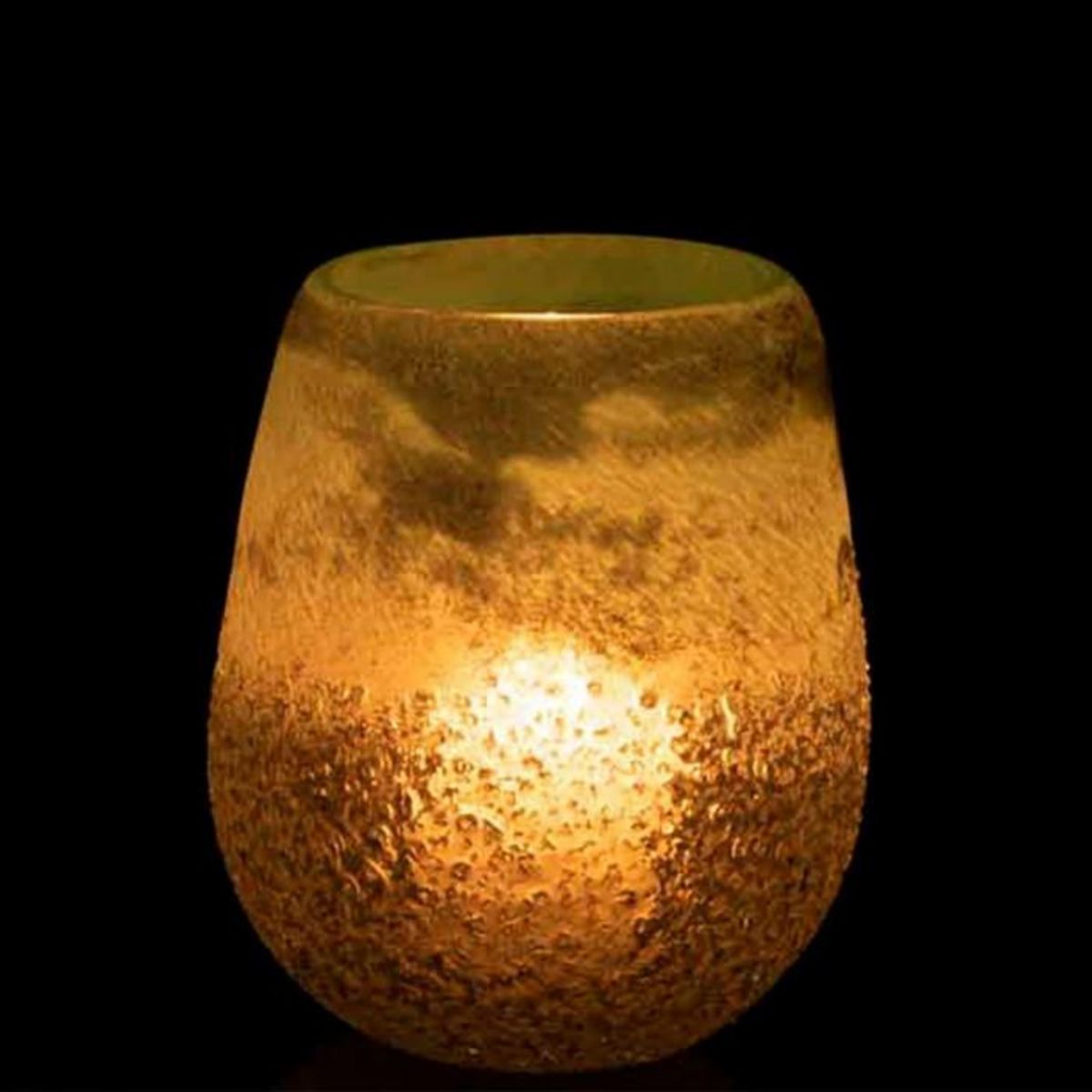 Paris Prix Photophore en Verre Design  Scavo  16cm Aqua