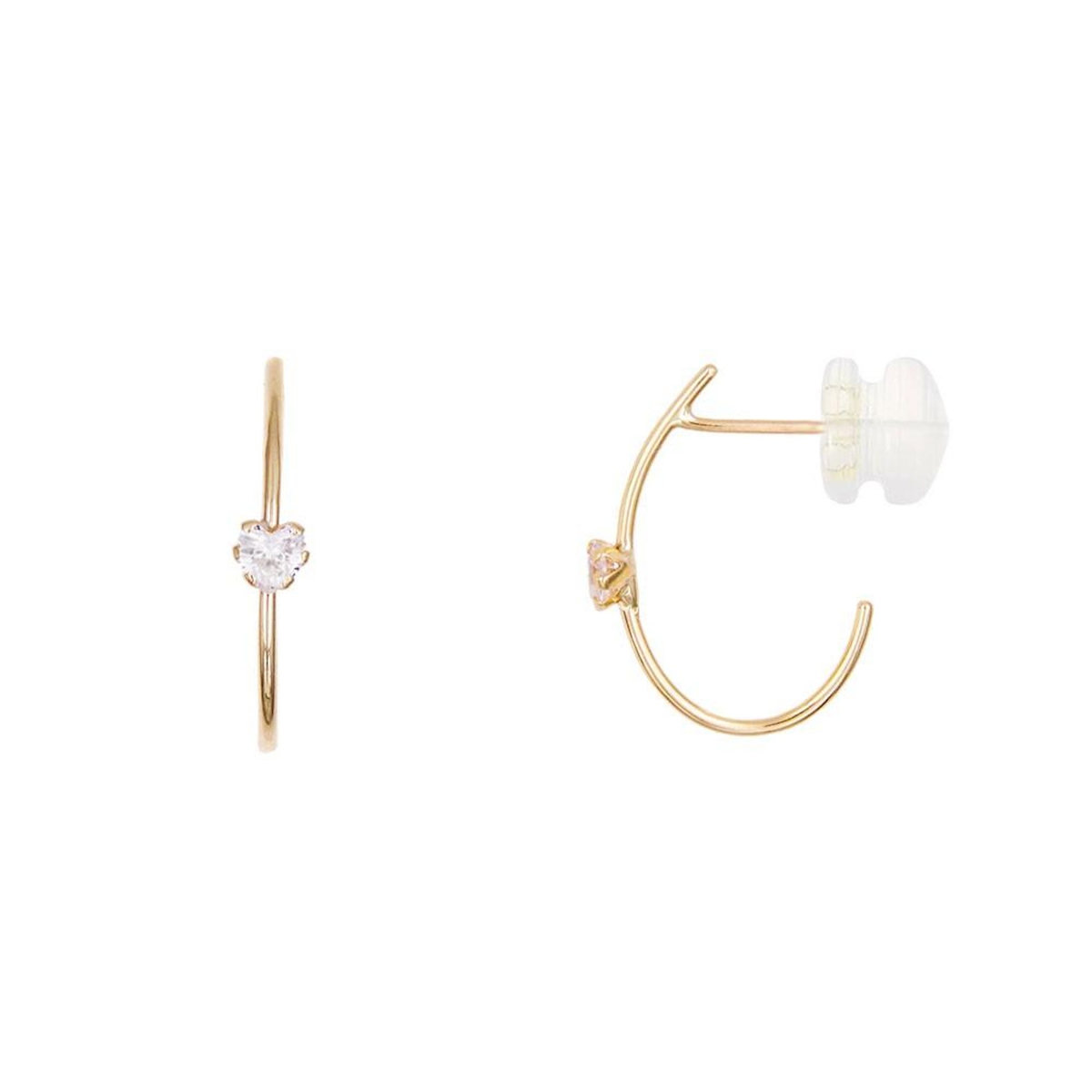 L'ATELIER D'AZUR Boucles d'Oreilles Or Jaune et Zirconiums