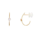 L'ATELIER D'AZUR Boucles d'Oreilles Or Jaune et Zirconiums