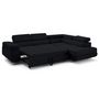 Voir la diapositive 5 : LISA DESIGN Zaria - canapé d'angle droit 5 places convertible avec coffre et têtières en velours côtelé grosses côtes