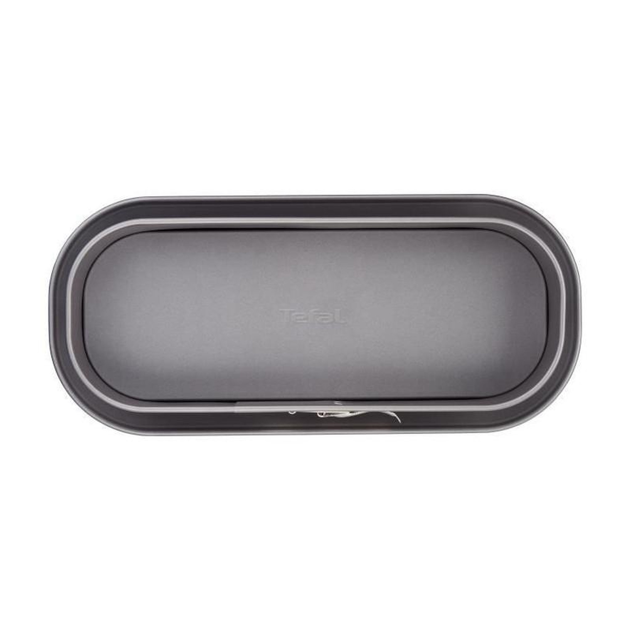 Voir la diapositive 2 : TEFAL TEFAL Moule a cake Delibake en acier - O 30 x 11 cm - Rouge et gris - Avec charniere