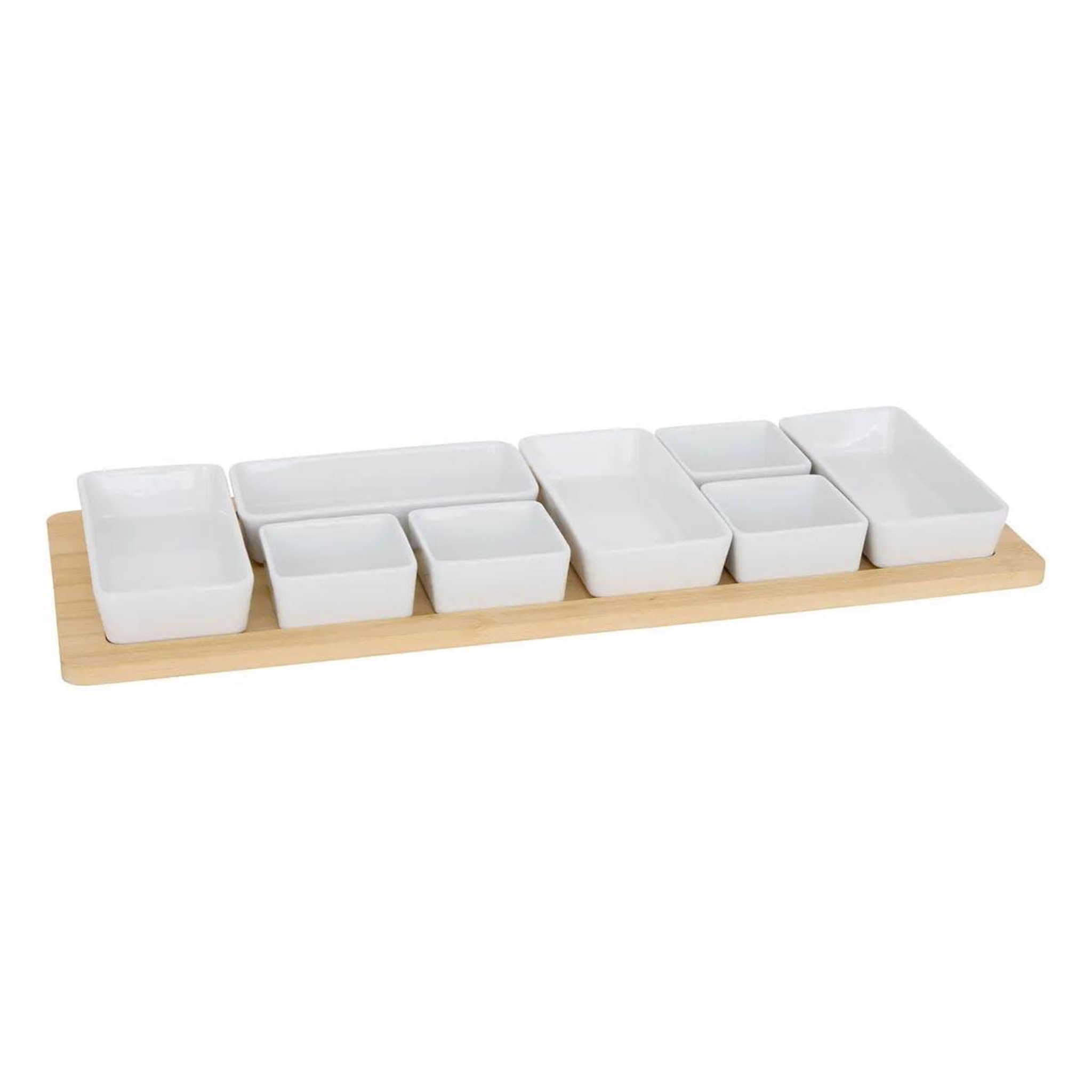 SECRET DE GOURMET Service apéritif 9 pièces  mack  58cm blanc