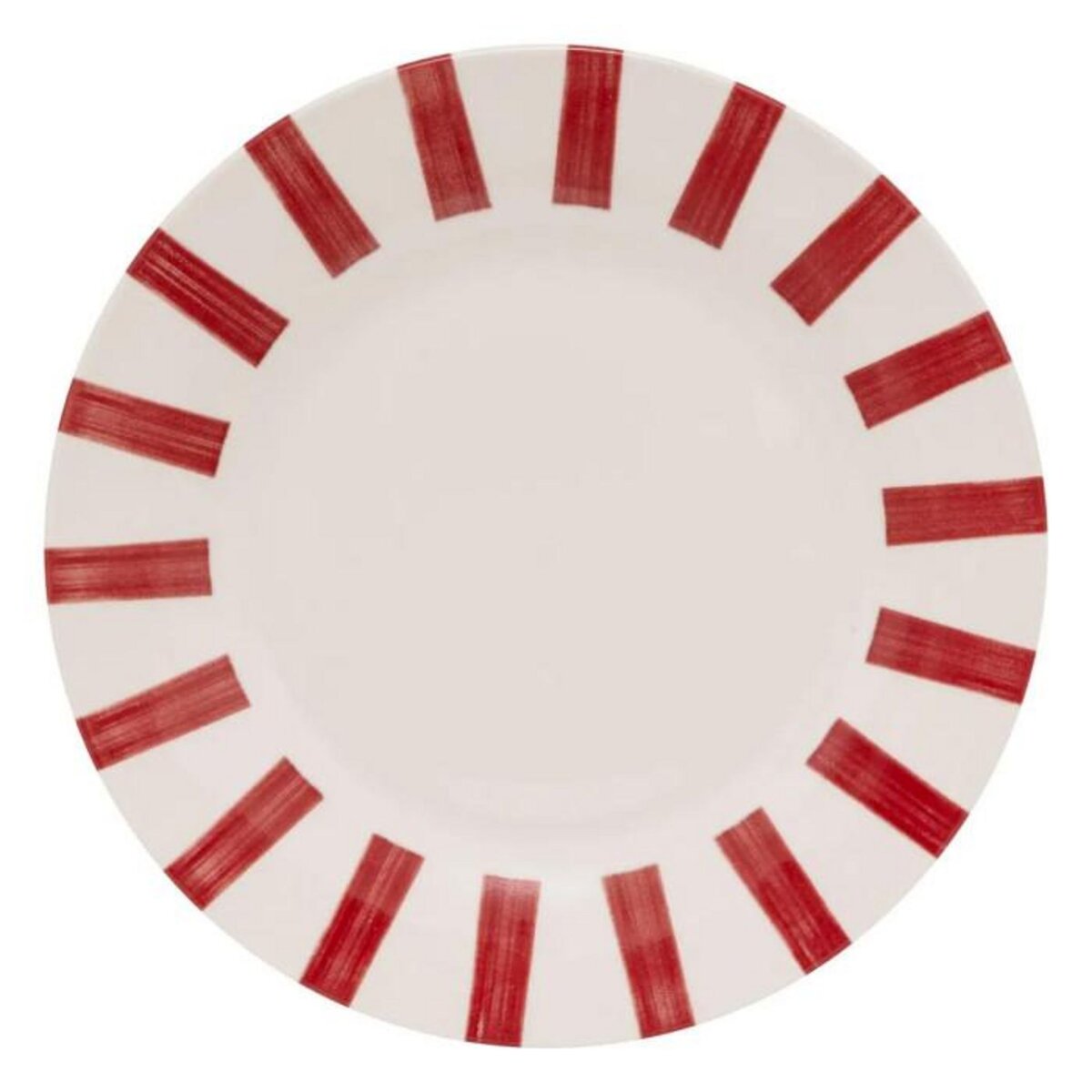 SECRET DE GOURMET Lot de 6 Assiettes Plates  Cheri  26cm Rouge