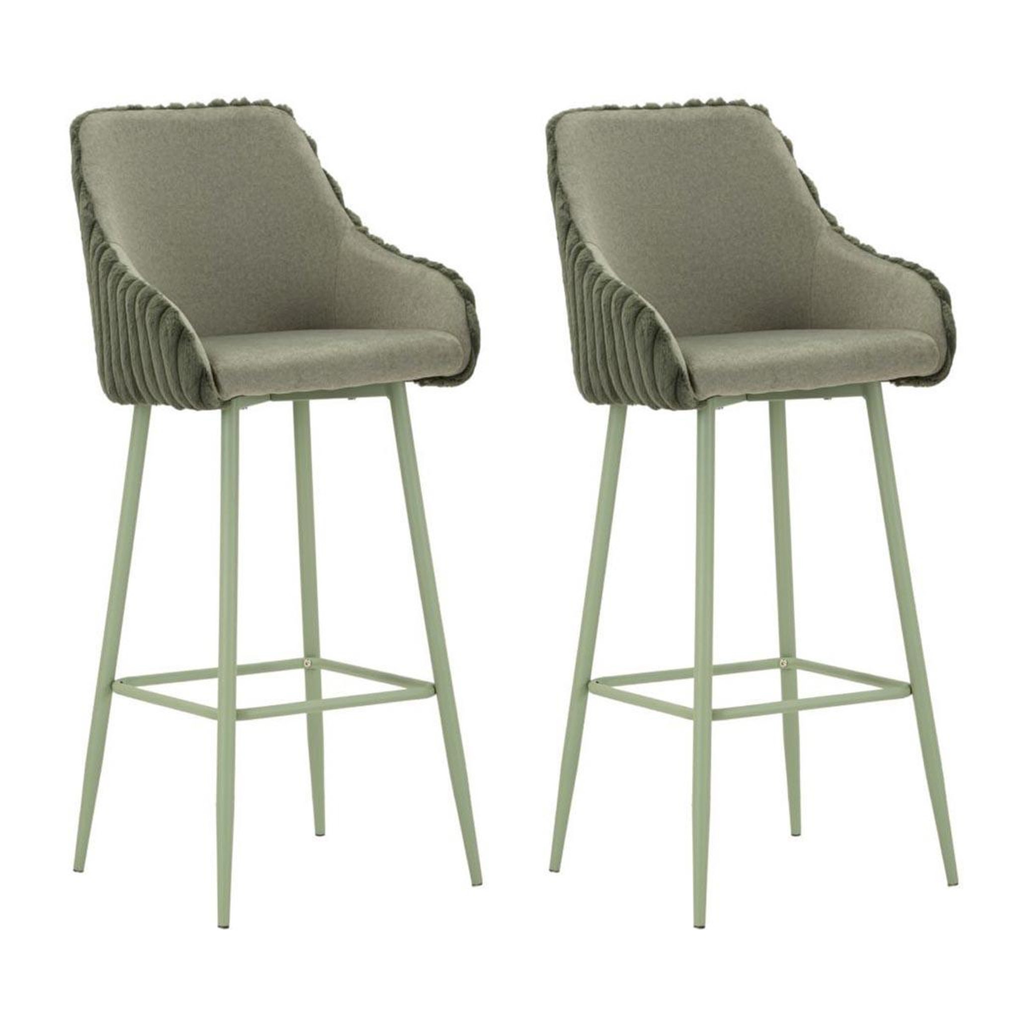 Paris Prix Lot de 2 chaises de bar  alaska  111cm vert