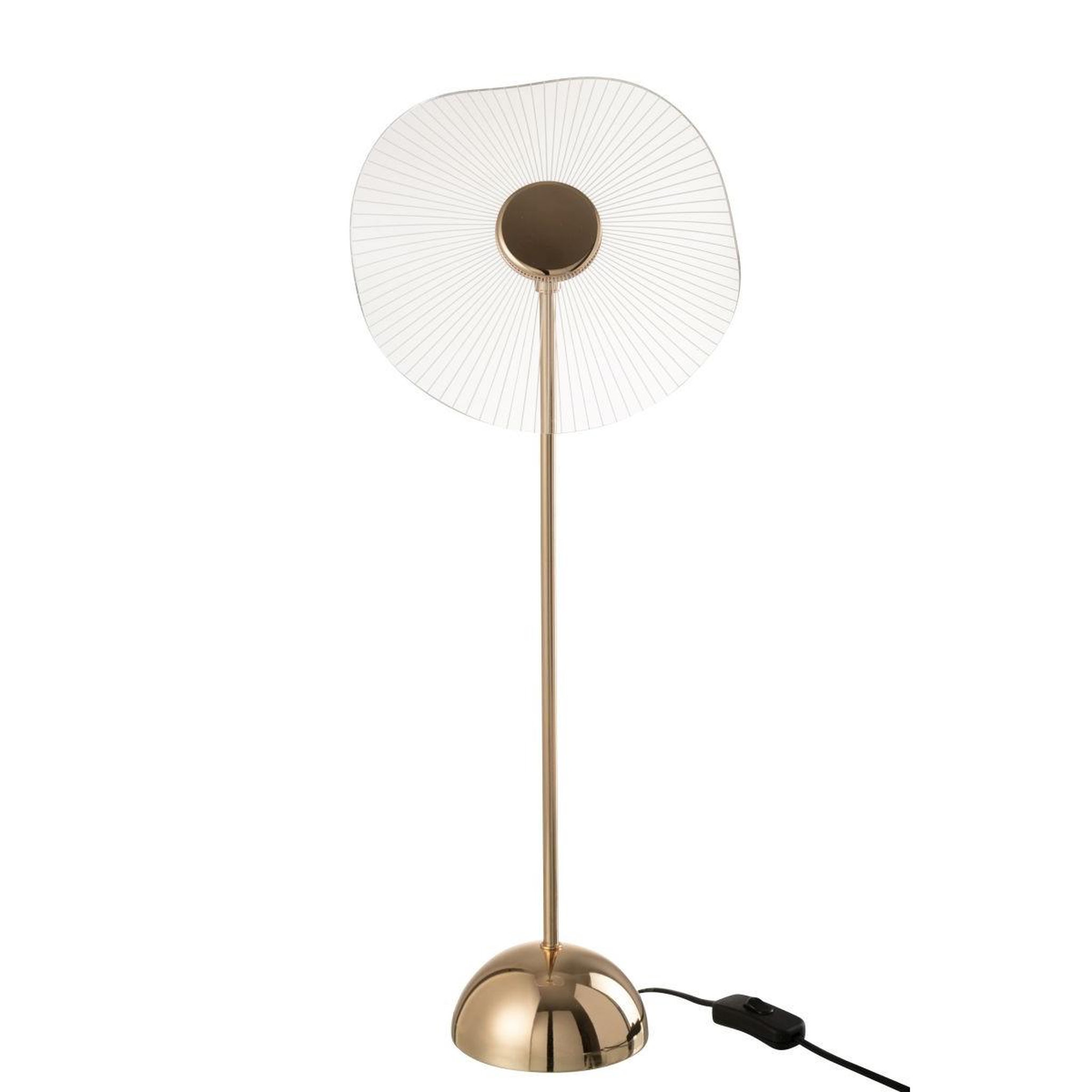 Voir la diapositive 6 : J-LINE Lampe à poser fleur à led en métal  lela  50cm or