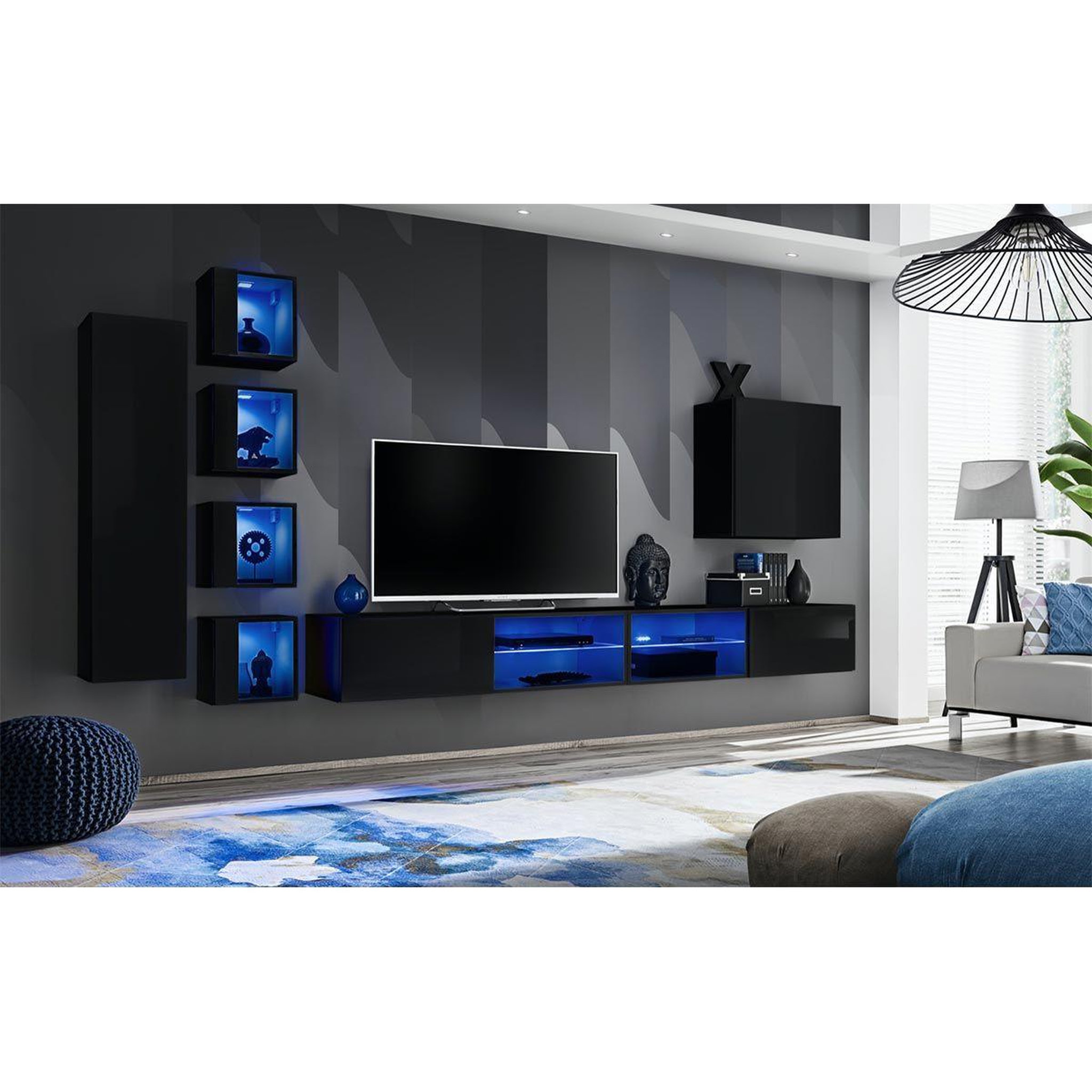 Voir la diapositive 2 : Paris Prix Ensemble meuble tv  switch xxvi  320cm noir