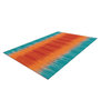 Voir la diapositive 4 : Paris Prix Tapis en Laine Tissé Fait Main  Sunset  Orange & Bleu