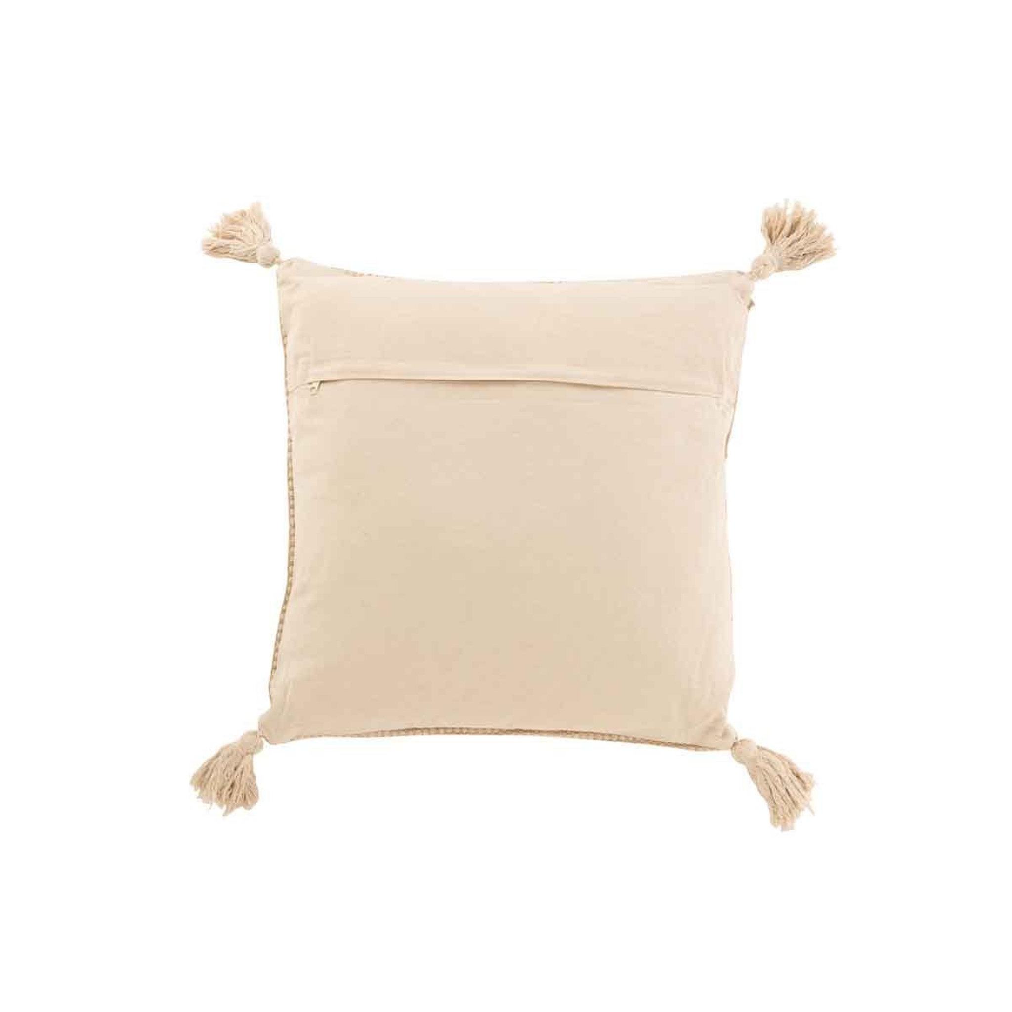 Voir la diapositive 2 : J-LINE Coussin Déco  Jute  50x50cm Beige & Marron
