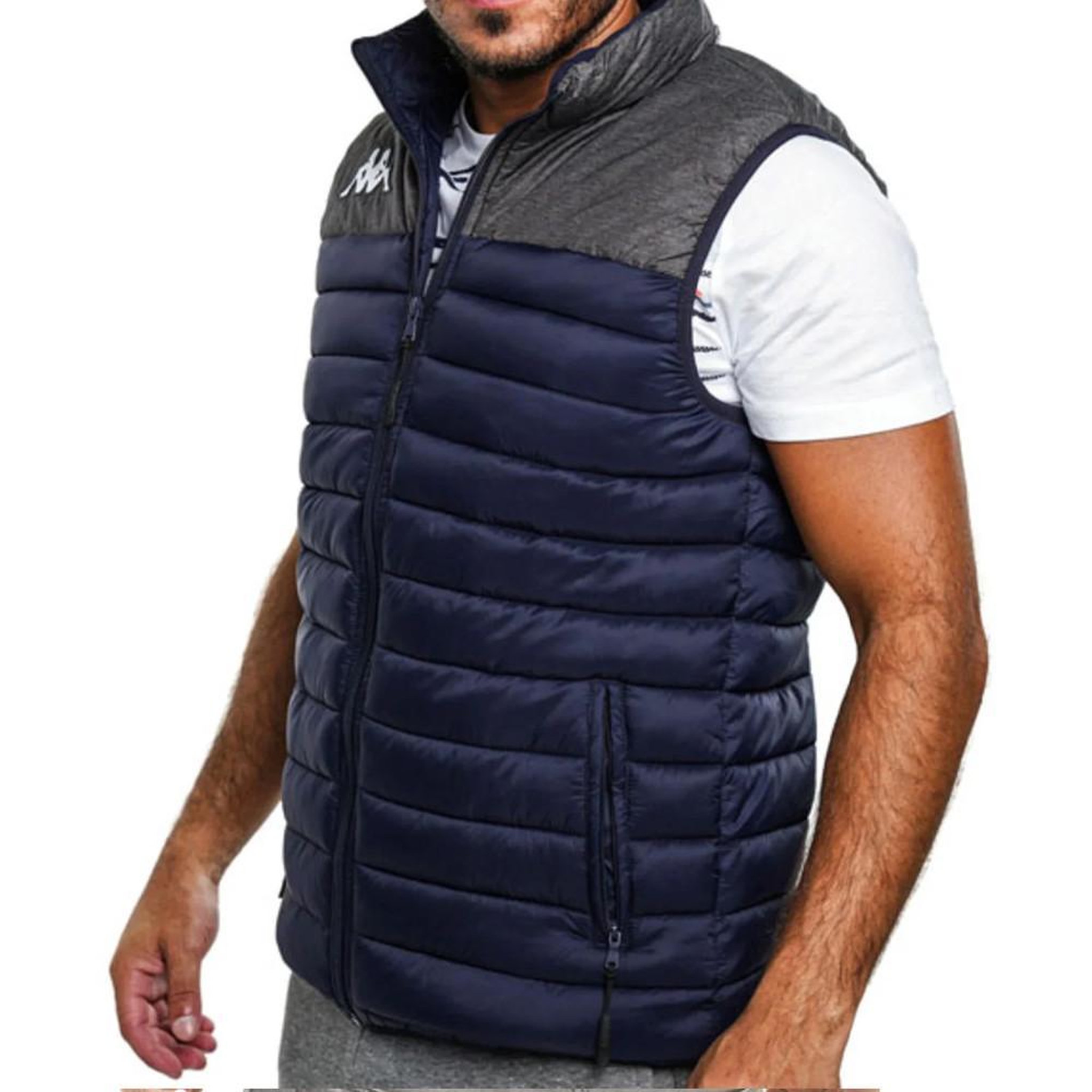 Voir la diapositive 2 : KAPPA Doudoune sans manches /Gris Homme Kappa Dattilo