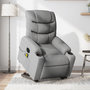 Voir la diapositive 1 : VIDAXL Fauteuil inclinable de massage electrique Gris clair Tissu