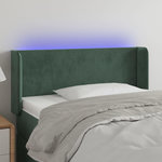 VIDAXL Tete de lit a LED Vert fonce 103x16x78/88 cm Velours