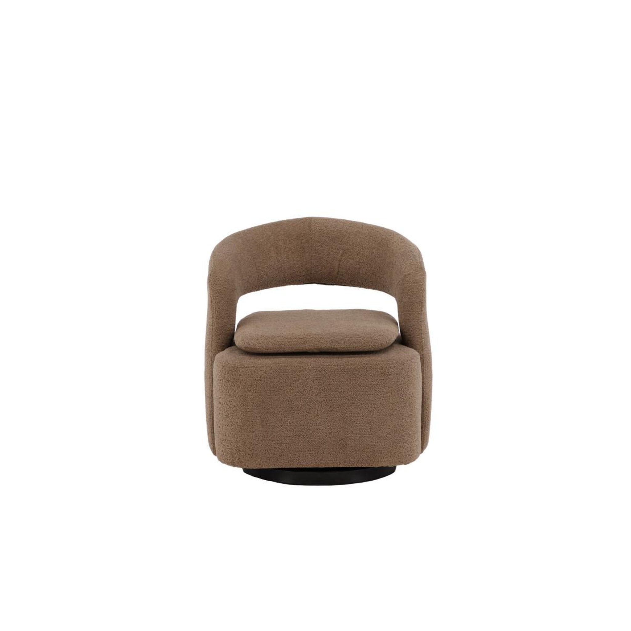 Voir la diapositive 2 : Paris Prix Fauteuil design bouclette  laurel  71cm marron
