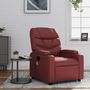 Voir la diapositive 1 : VIDAXL Fauteuil de massage inclinable Rouge bordeaux Similicuir