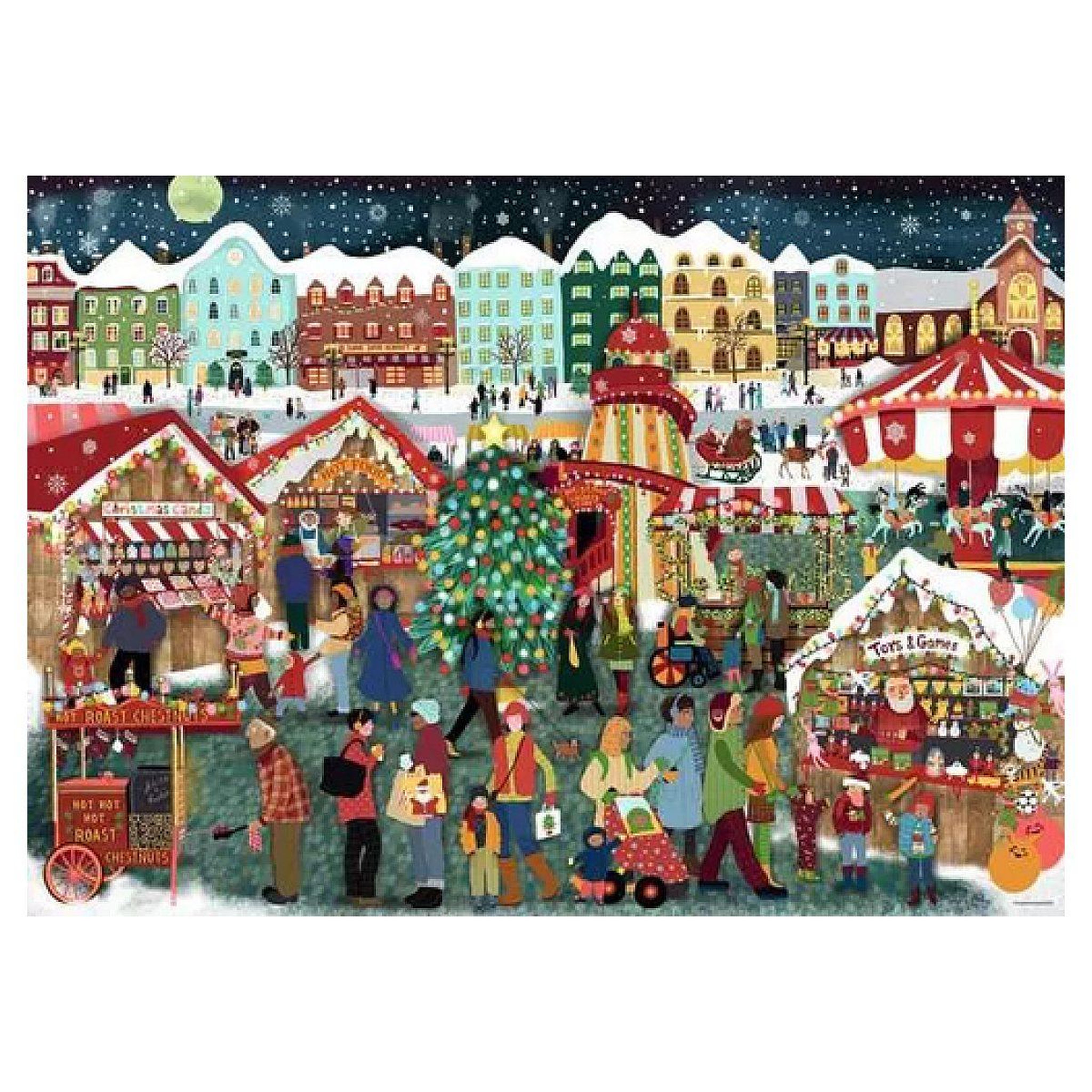 Voir la diapositive 2 : RAVENSBURGER Puzzle 1000 pieces - le marche de noel