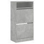 Voir la diapositive 4 : VIDAXL Armoire à chaussures gris béton 60x34x116 cm bois d ingénierie