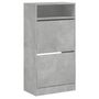 Voir la diapositive 4 : VIDAXL Armoire à chaussures gris béton 60x34x116 cm bois d ingénierie