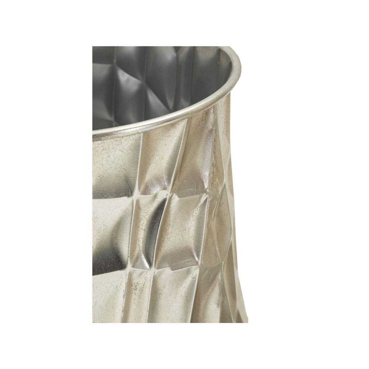 Paris Prix Lot de 3 Cache-Pots en Métal  Silv  38cm Argent