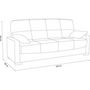 Voir la diapositive 4 : MARKET24 Canapé clic clac 3 places - Gris clair - Matelas 14 cm - 130 x 190 cm - MEGAN