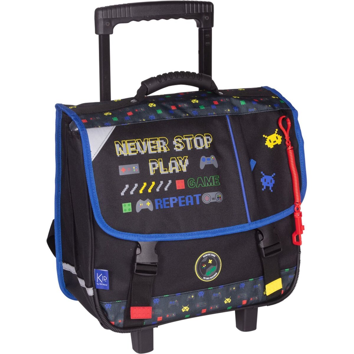 KIP Cartable roulettes 38 cm noir Game Zone