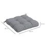 Voir la diapositive 3 : OUTSUNNY Lot de 4 coussins de chaise de jardin avec attaches gris