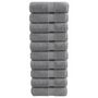 Voir la diapositive 1 : VIDAXL Serviettes de visage de qualité supérieure SOLUND 10 pcs gris