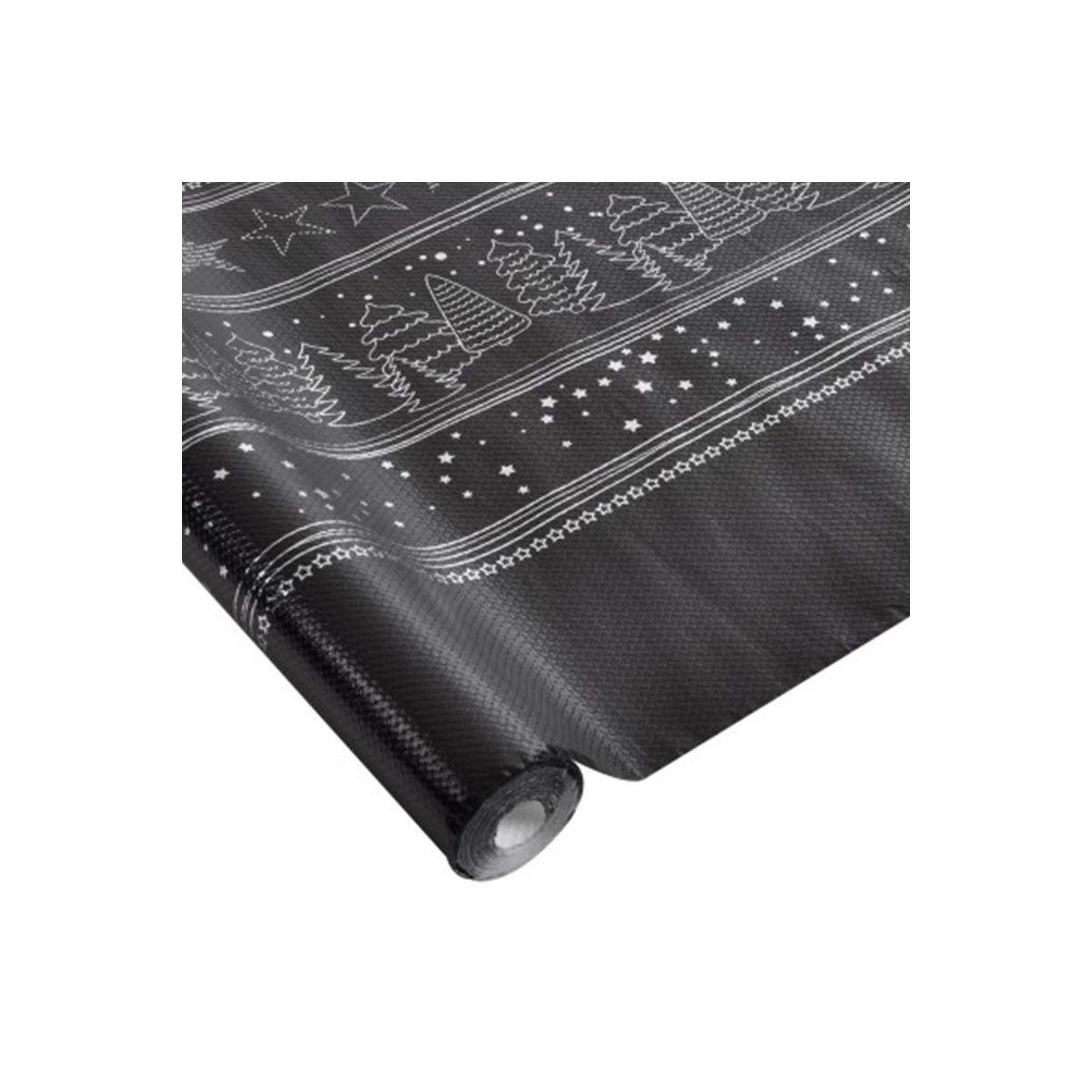 HOMEA Nappe jetable  chromée  1,18x5m noir