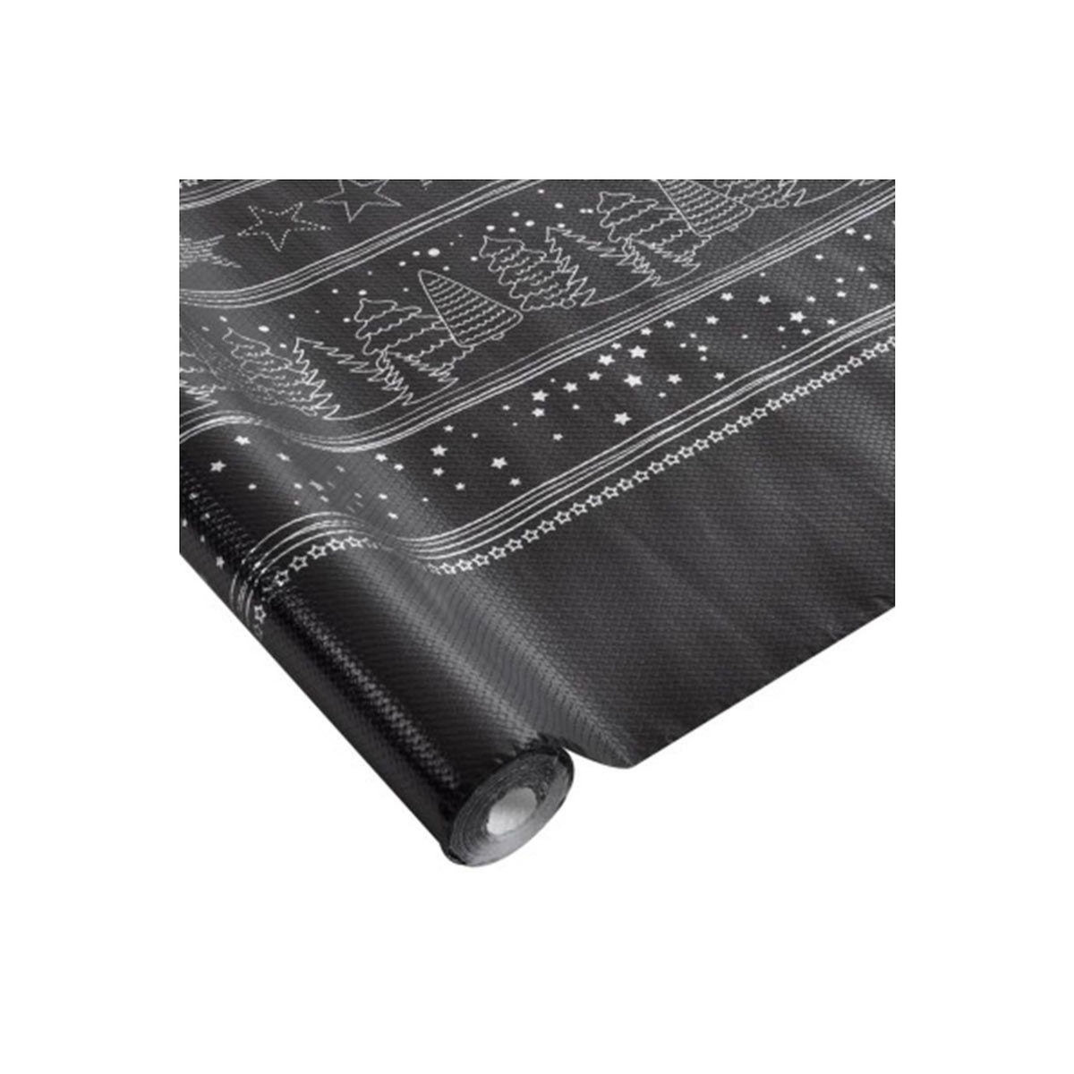 Paris Prix Nappe Jetable  Chromée  1,18x5m Noir