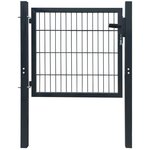 VIDAXL Portillon Acier Anthracite 105x150 cm
