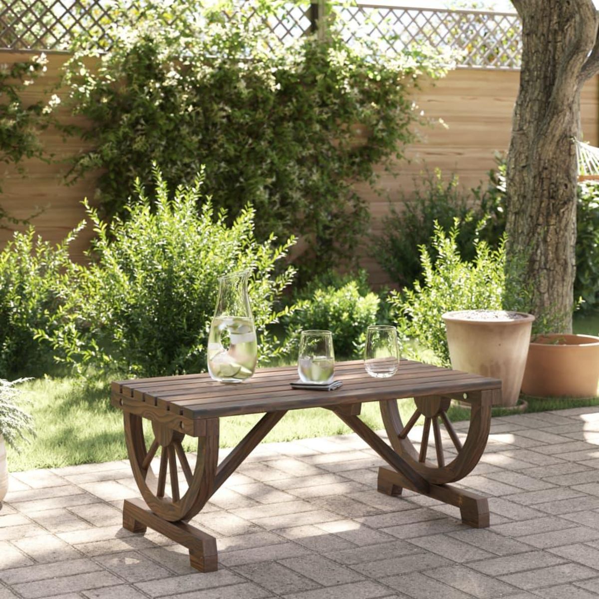 VIDAXL Table basse de jardin 90x50x40 cm bois de sapin massif