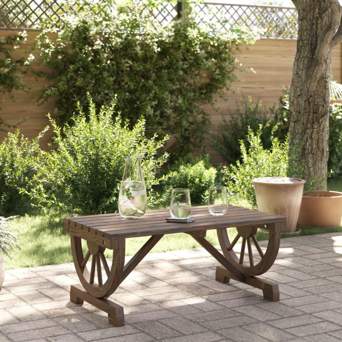 VIDAXL Table basse de jardin 90x50x40 cm bois de sapin massif