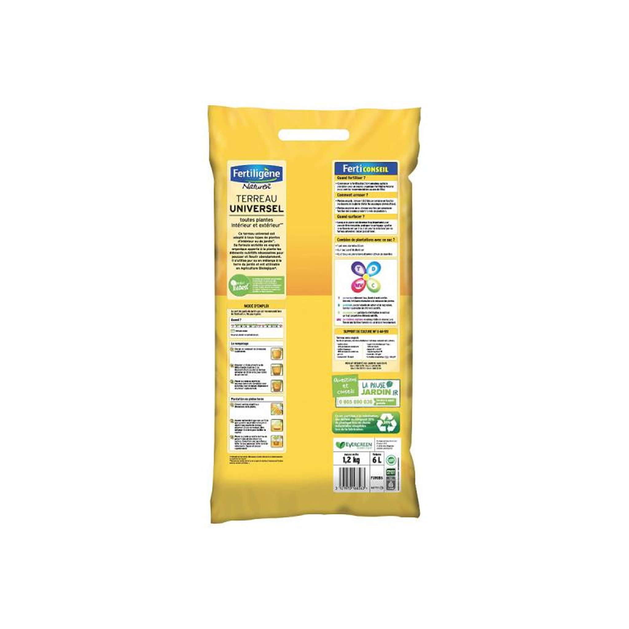 Voir la diapositive 2 : Fertiligene Terreau universel FERTILIGÈNE - 6L