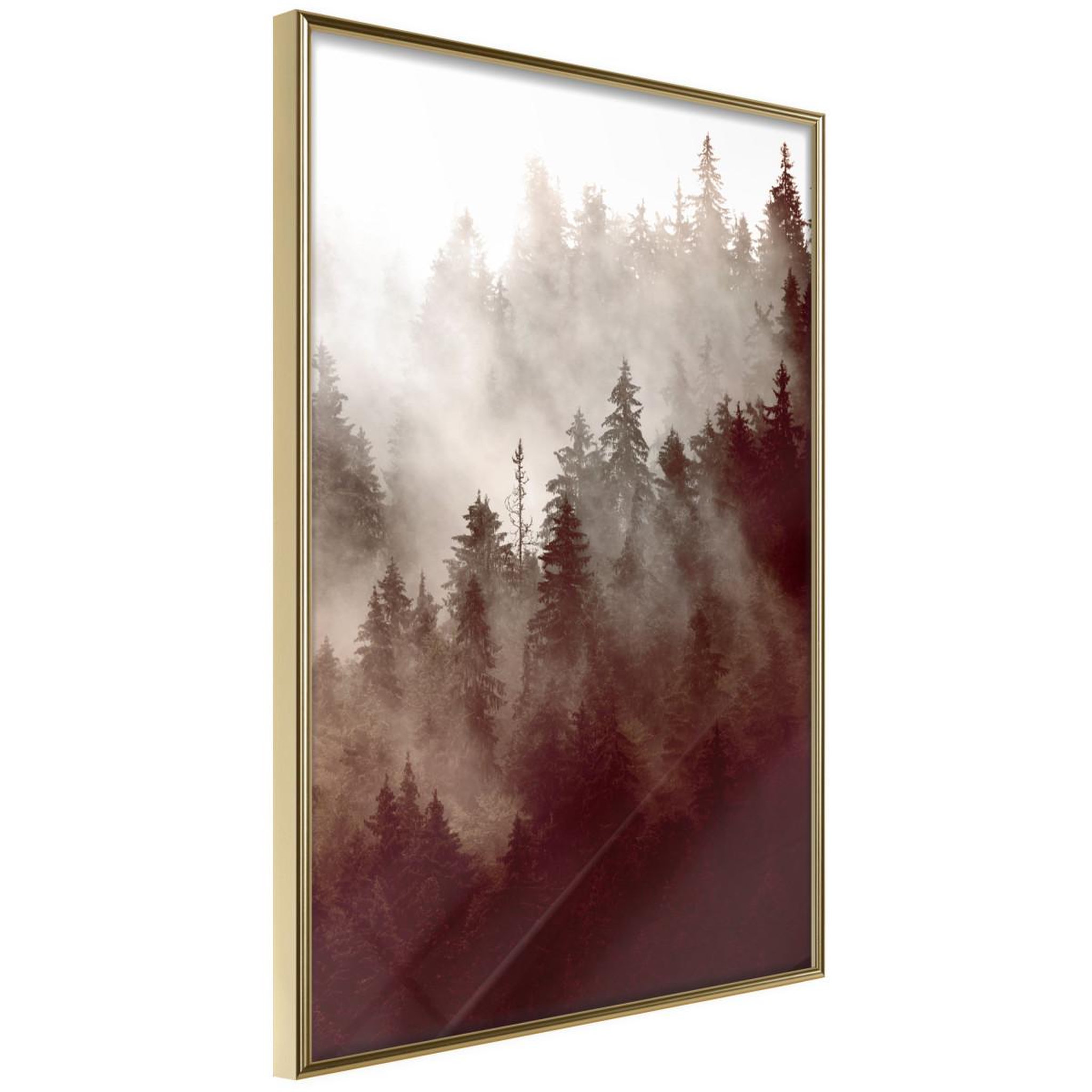 Paris Prix Affiche murale encadrée  forest fog