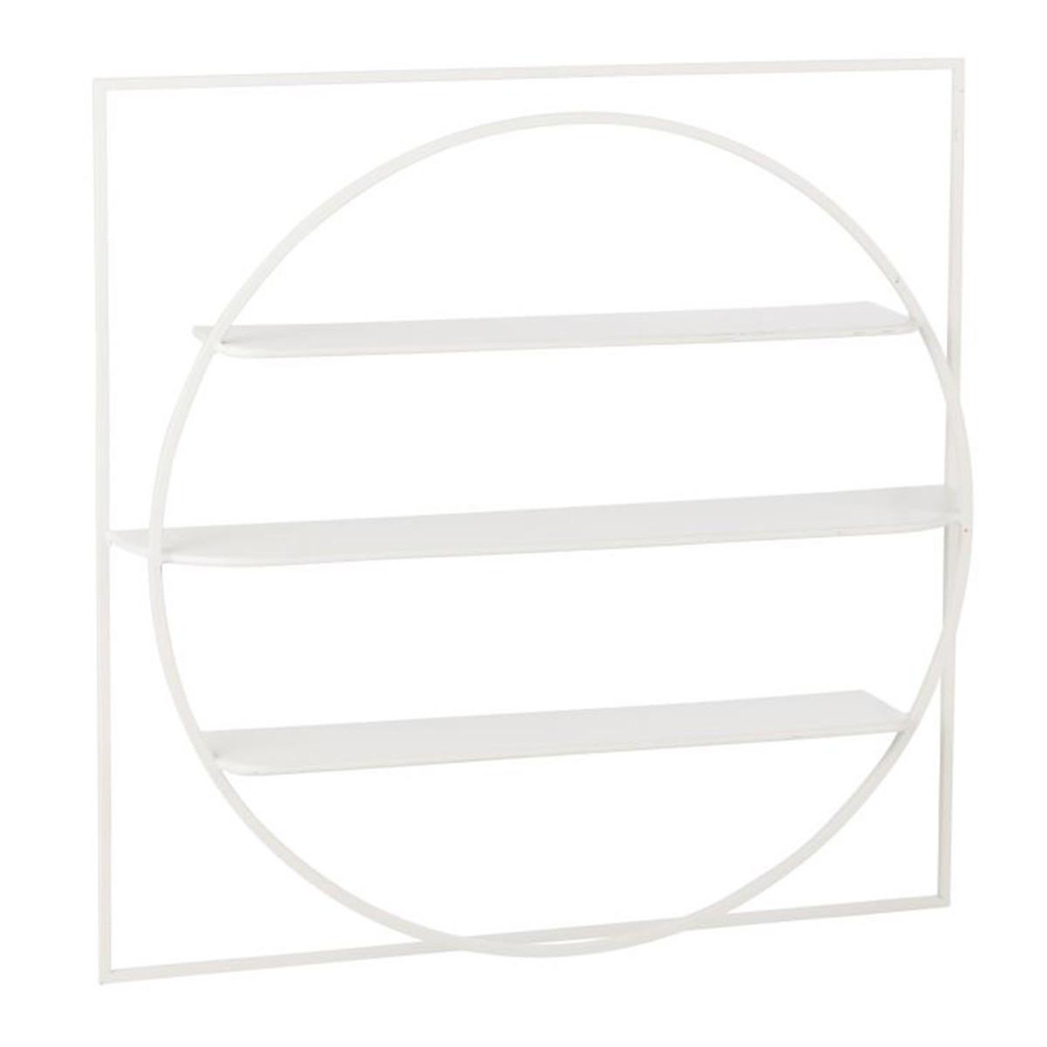 J-LINE Étagère murale en métal  news  80cm blanc