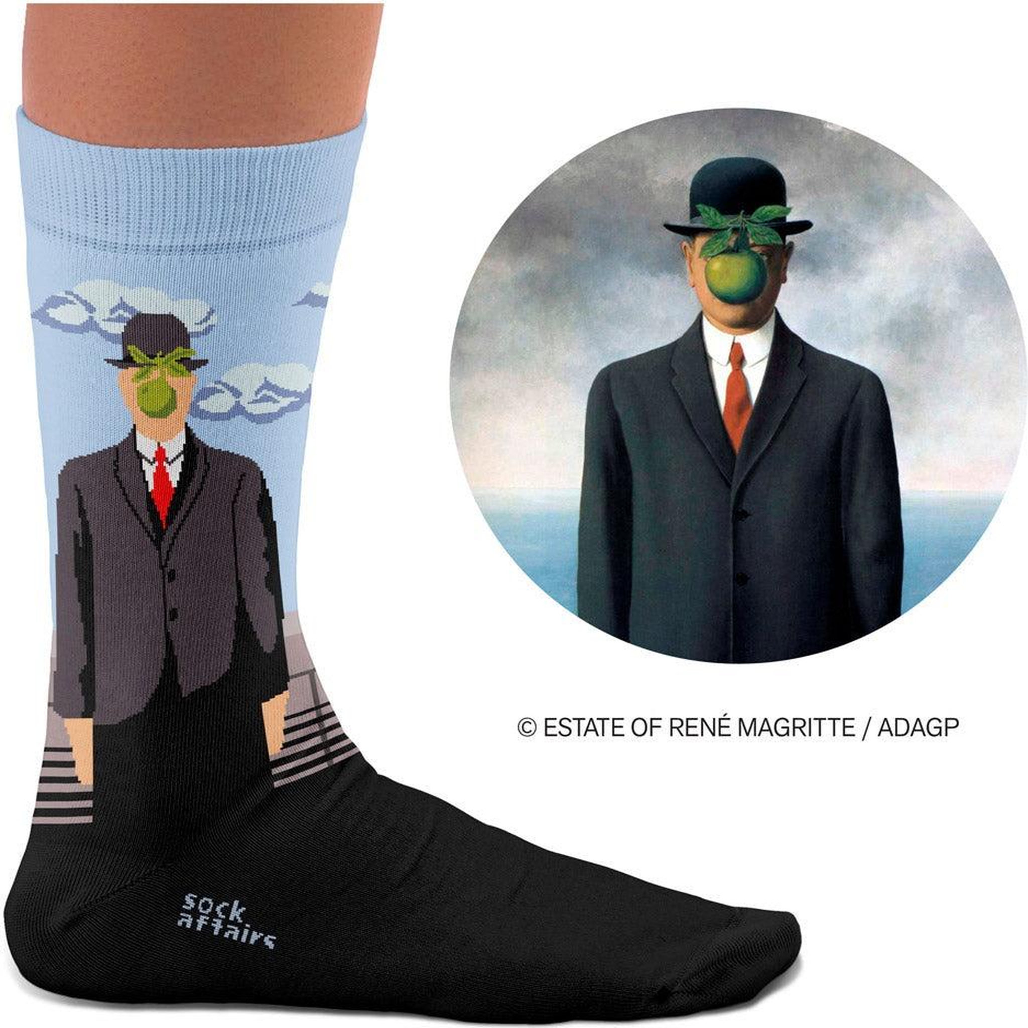 Voir la diapositive 4 : SOCK AFFAIRS Chaussettes le fils de l'homme, magritte