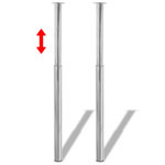 VIDAXL Pieds de table telescopique 2 pcs Chrome 710 mm - 1100 mm