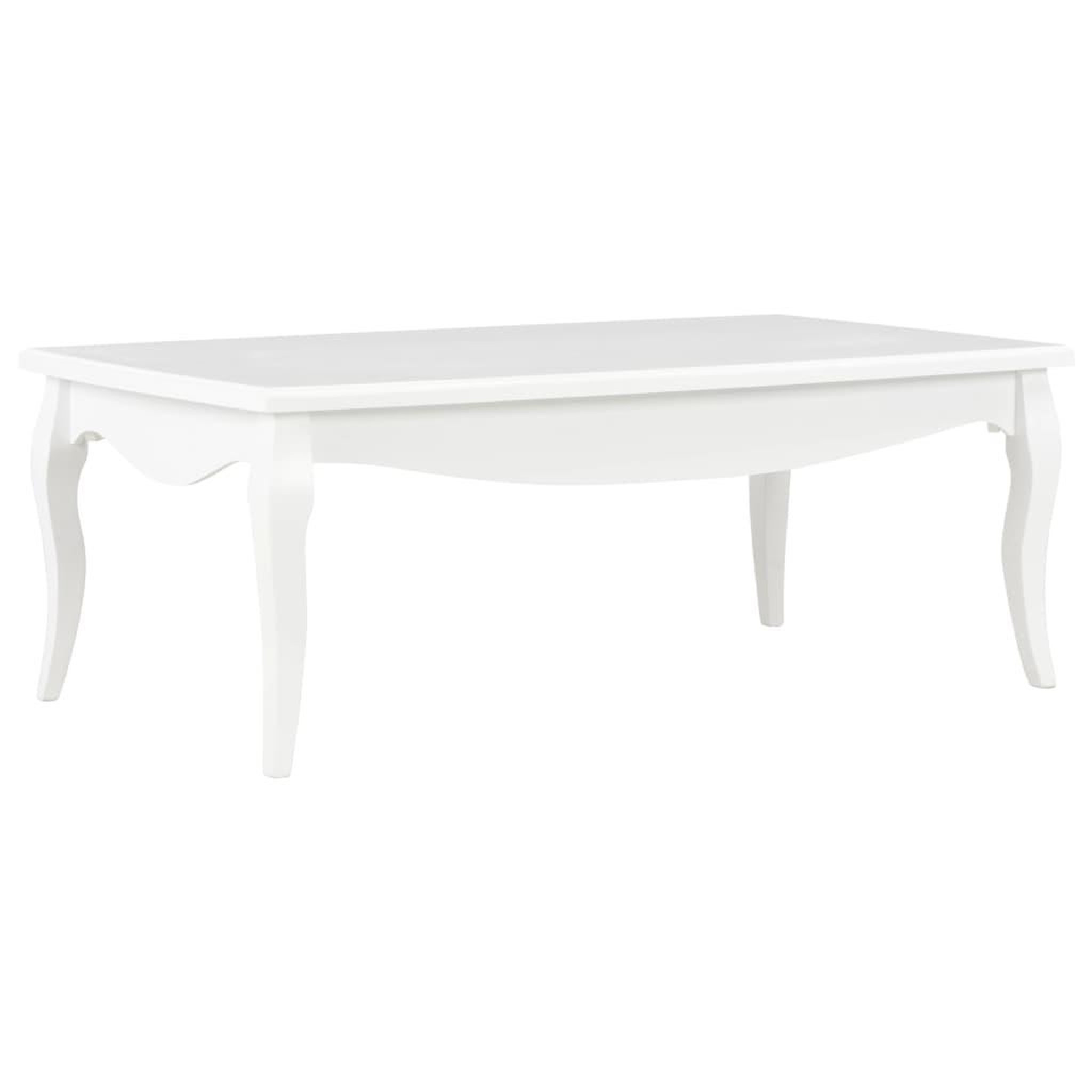 Voir la diapositive 1 : VIDAXL Table basse Blanc 110x60x40 cm Bois de pin massif