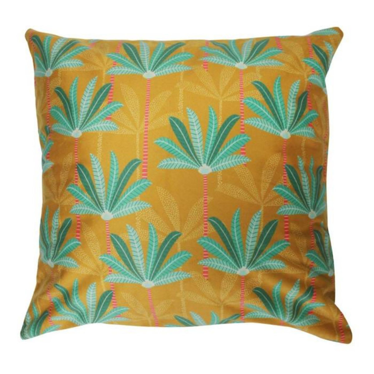 Paris Prix Housse de Coussin Velours  Oasis  40x40cm Jaune