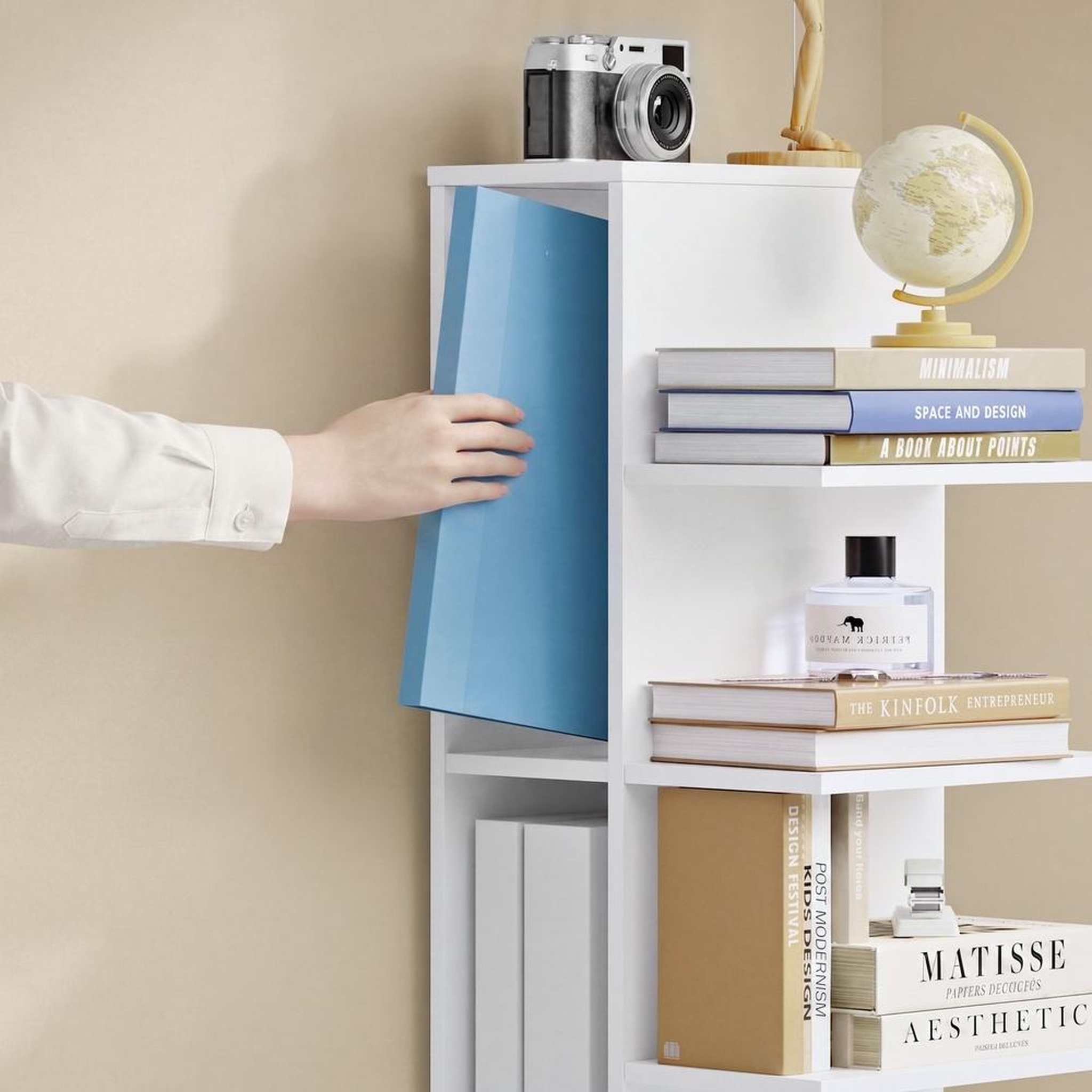 Voir la diapositive 6 : SOBUY Étagère rangement vertical blanc 30x32,5x110,5cm str14-w