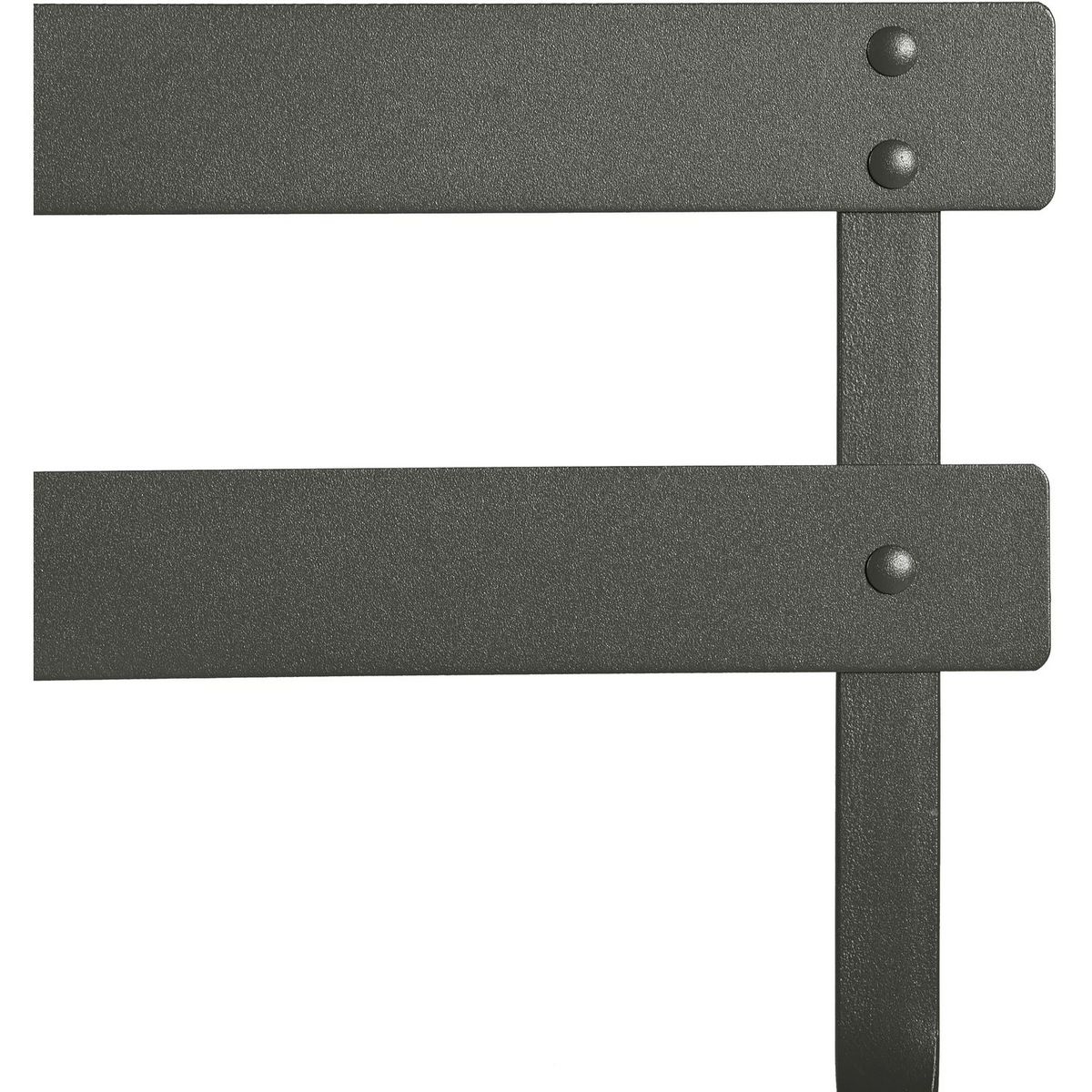 GARDENSTAR Chaise de jardin en acier pliante à lattes coloris vert kaki foncé