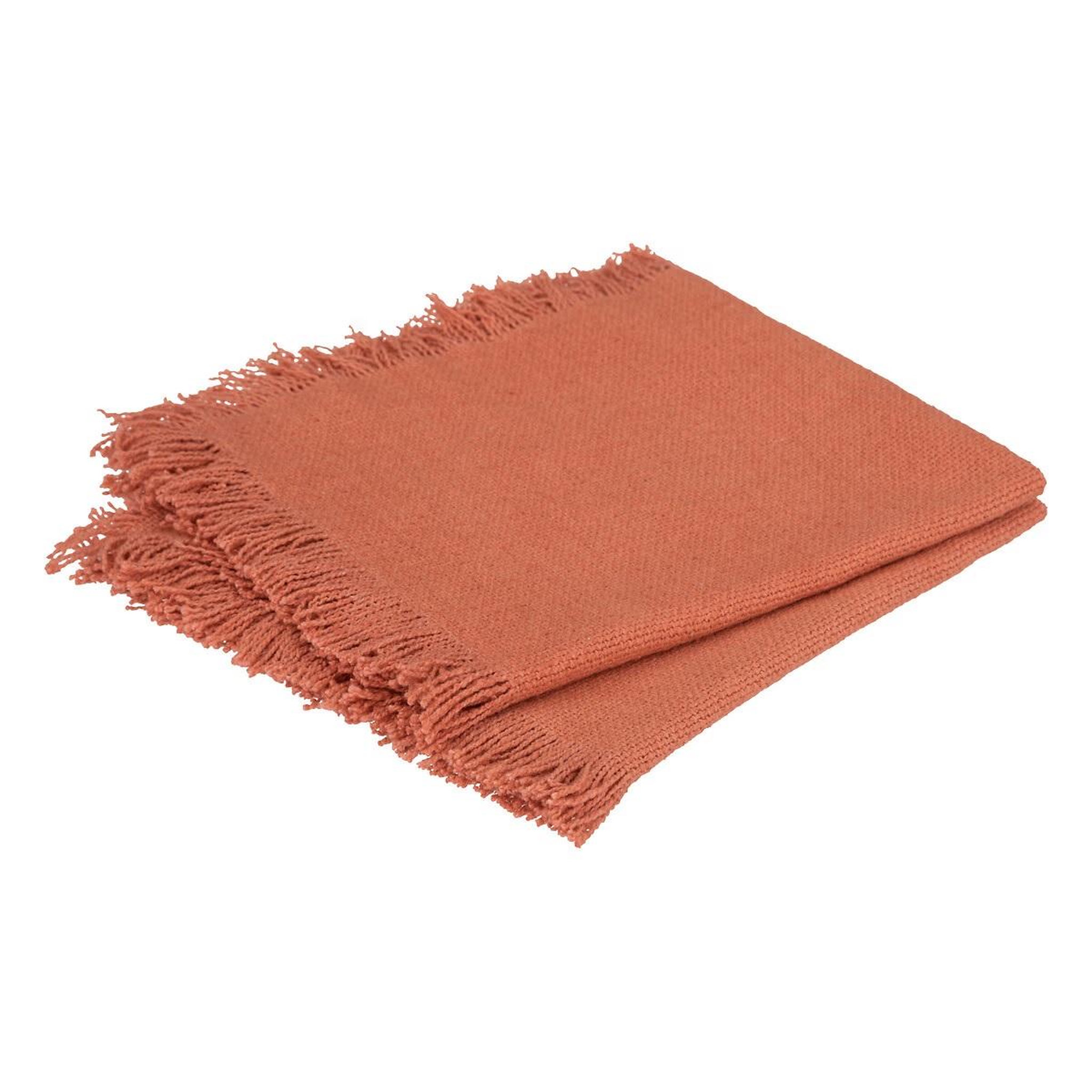Voir la diapositive 1 : Eden 2 serviettes de tables a franges en coton