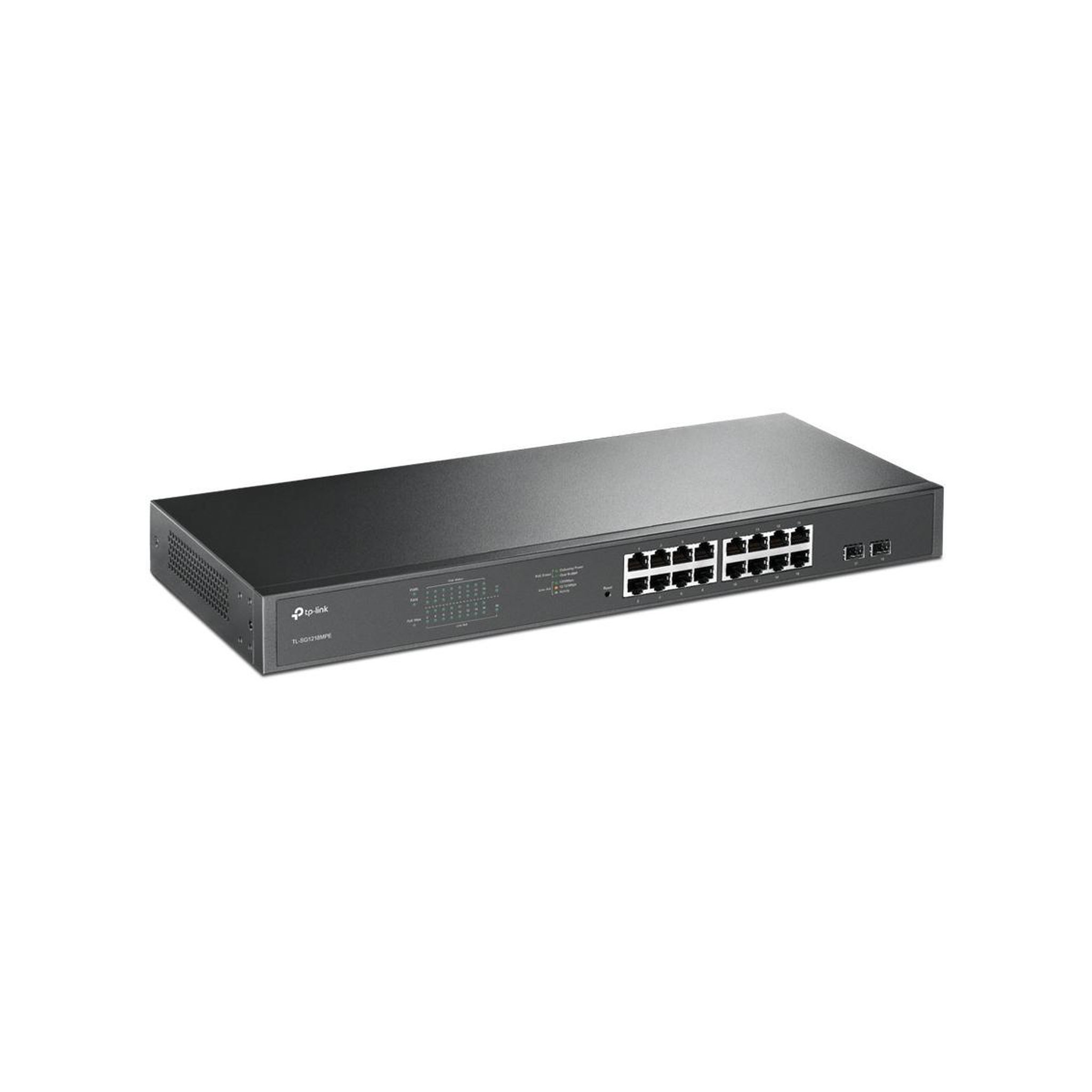 Voir la diapositive 3 : TP-LINK TP-LINK TPLINK JetStream TL-SG1218MPE TLSG1218MPE Switch Smart 16 x 10 100 1000 (PoE+)