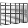 Voir la diapositive 2 : VIDAXL Cloison de separation a 6 panneaux Bois de pin Noir 242,5x180cm