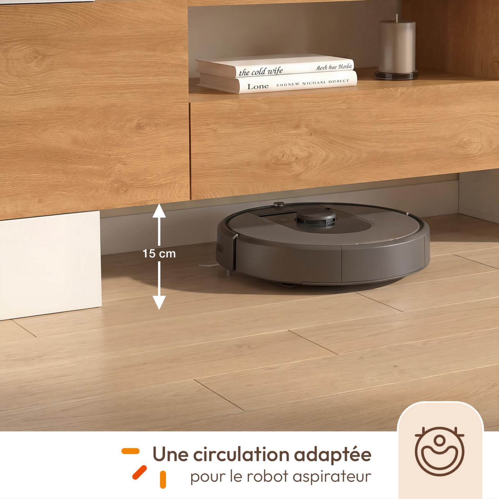 Voir la diapositive 4 : ID MARKET Meuble TV XXL 180 cm MARIO 4 portes et 1 tiroir bois et blanc