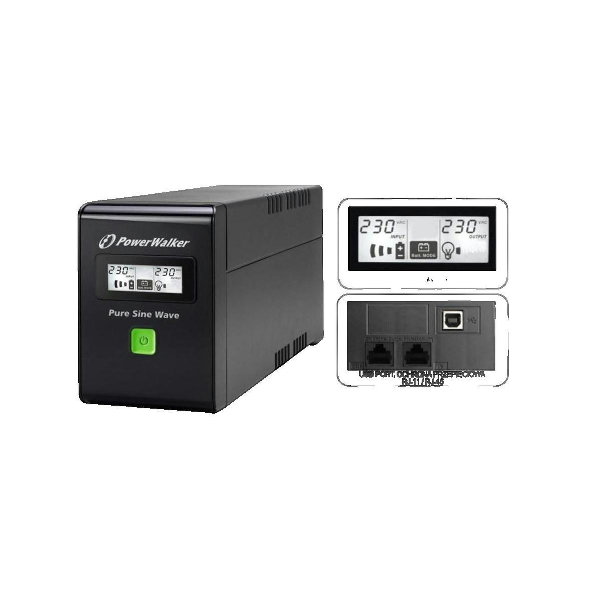 Voir la diapositive 3 : POWER Onduleur PowerWalker VI 600 SW FR 600 VA