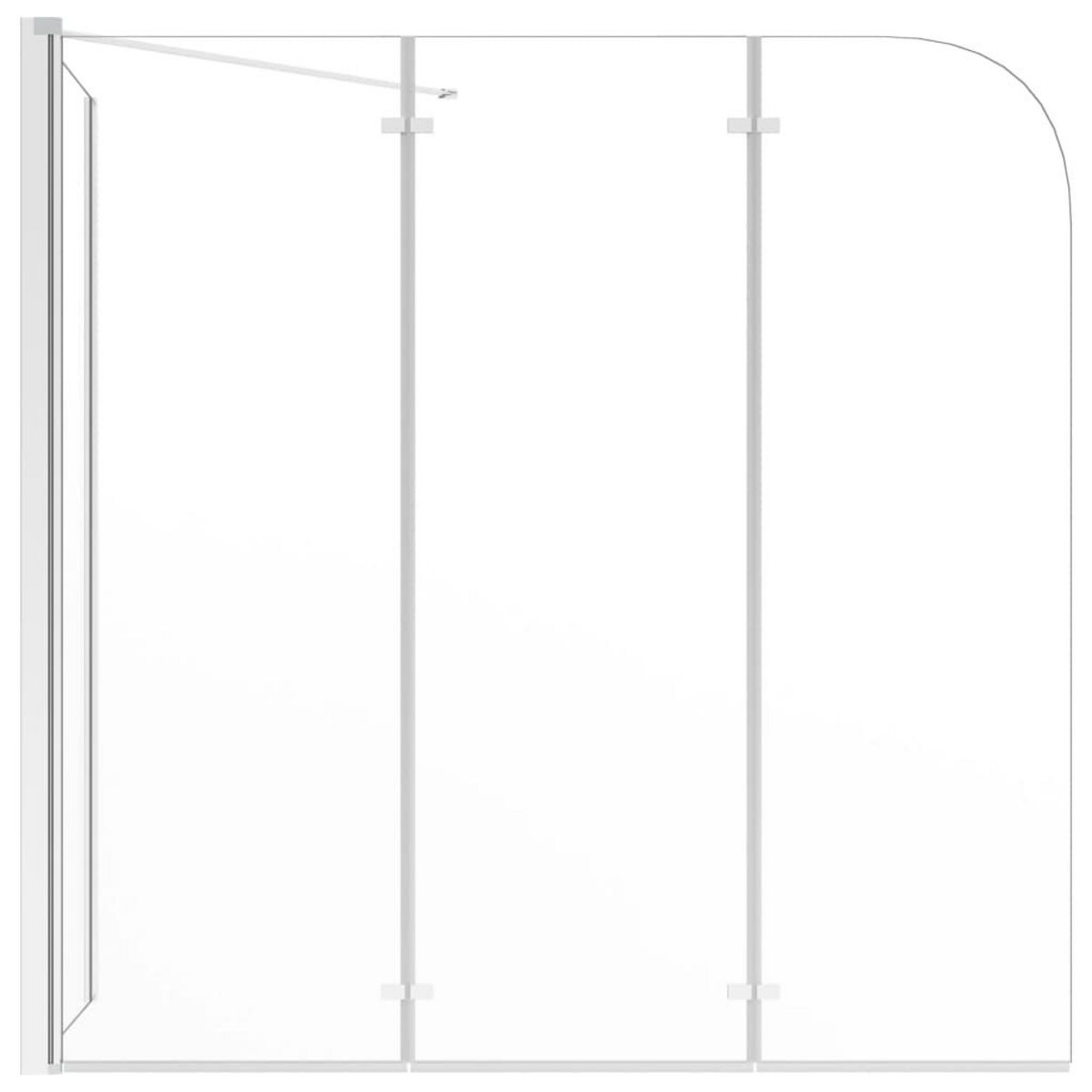VIDAXL Enclos de bain 120x69x130 cm Verre trempe Transparent