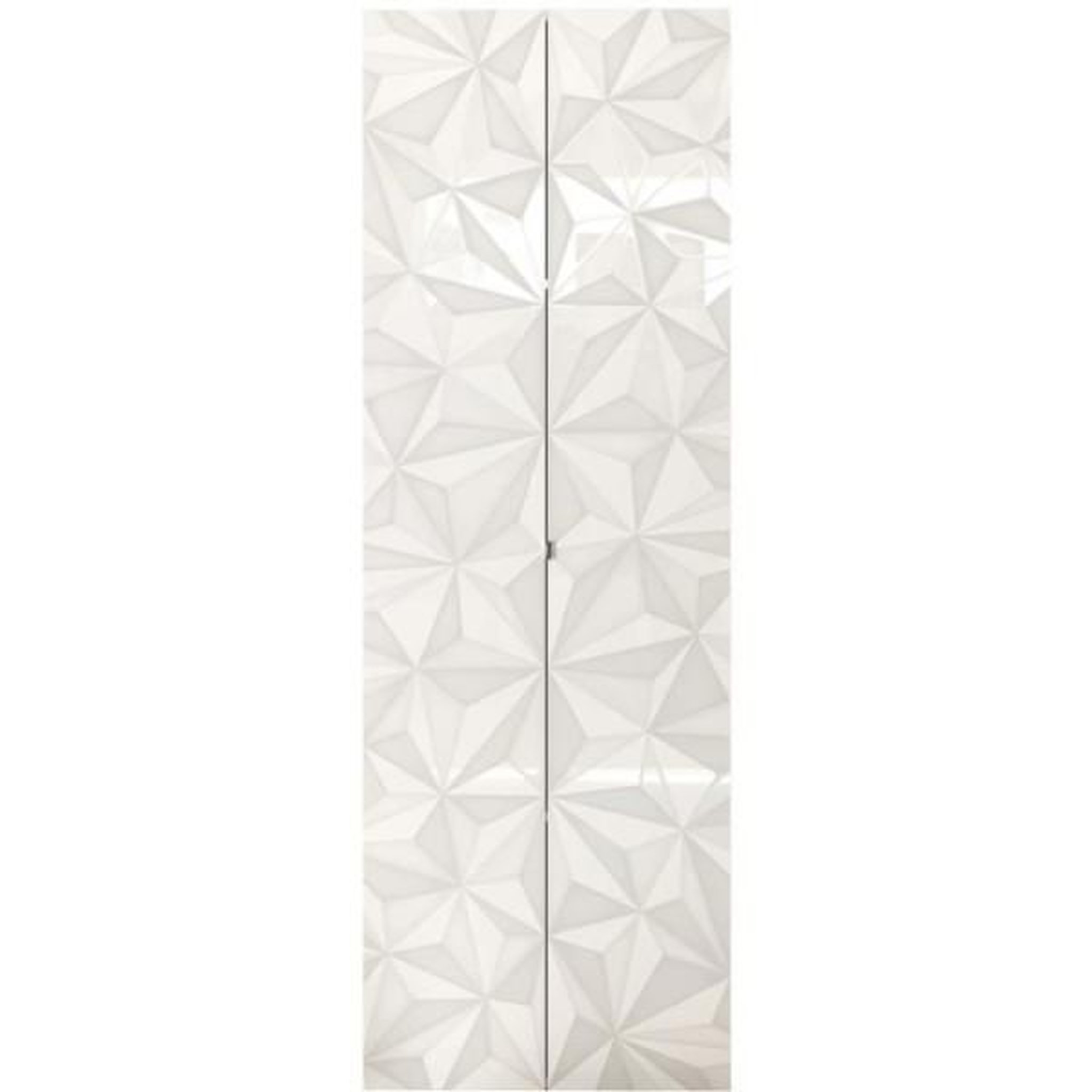 Voir la diapositive 5 : MARKET24 Armoire de rangement - 2 portes - 3 étageres - Blanc laqué - L63 x P35 x H184 cm - PARIGI