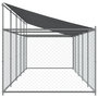 Voir la diapositive 5 : VIDAXL Cage pour chien avec toit et porte gris 10x2x2m acier galvanise